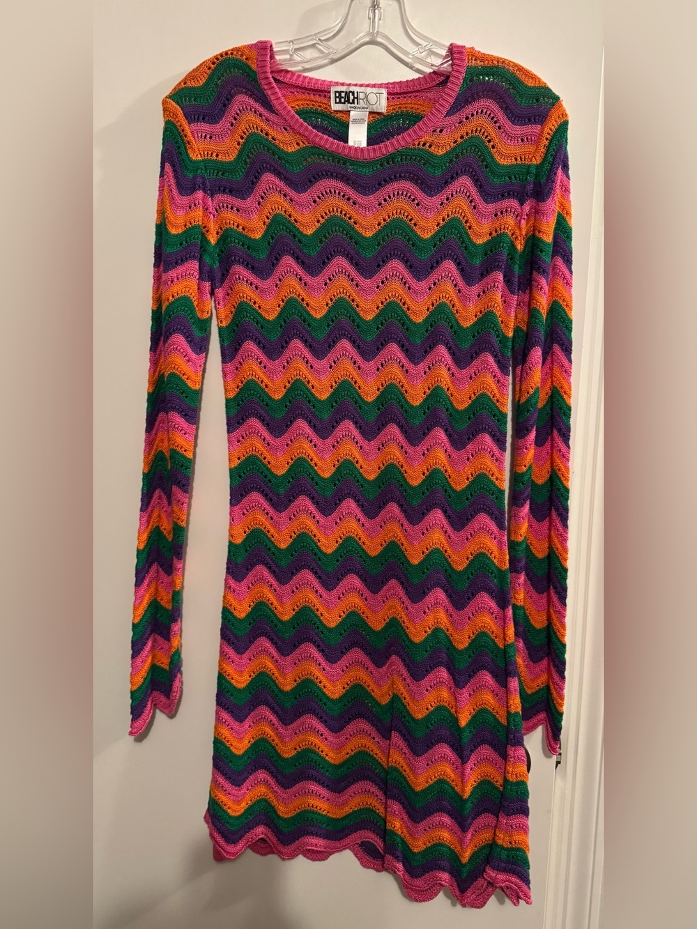 Beach Riot Multicolor Chevron Knit Women's Dress